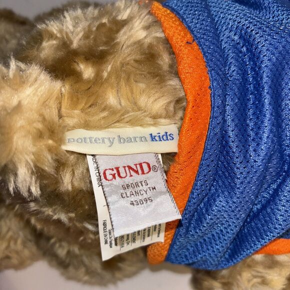GUND Pottery Barn BASKETBALL CLANCY TEDDY BEAR 10" Kids Plush Stuffed Animal Toy - Picture 4 of 8